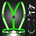 LED Reflective Vest Running Gear Light Up Vest - High Visibility