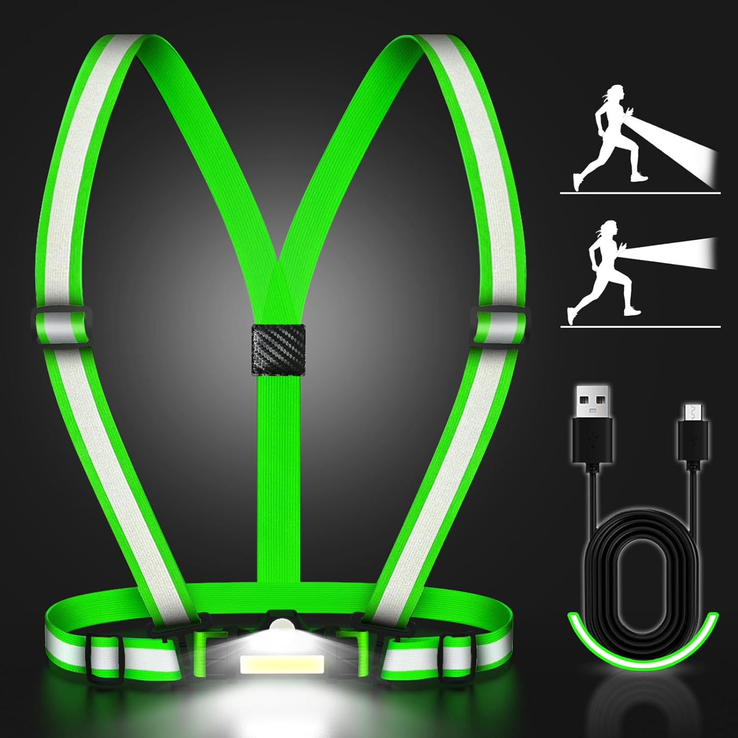 High Visibility LED Running Vest: Stay Safe & Seen!