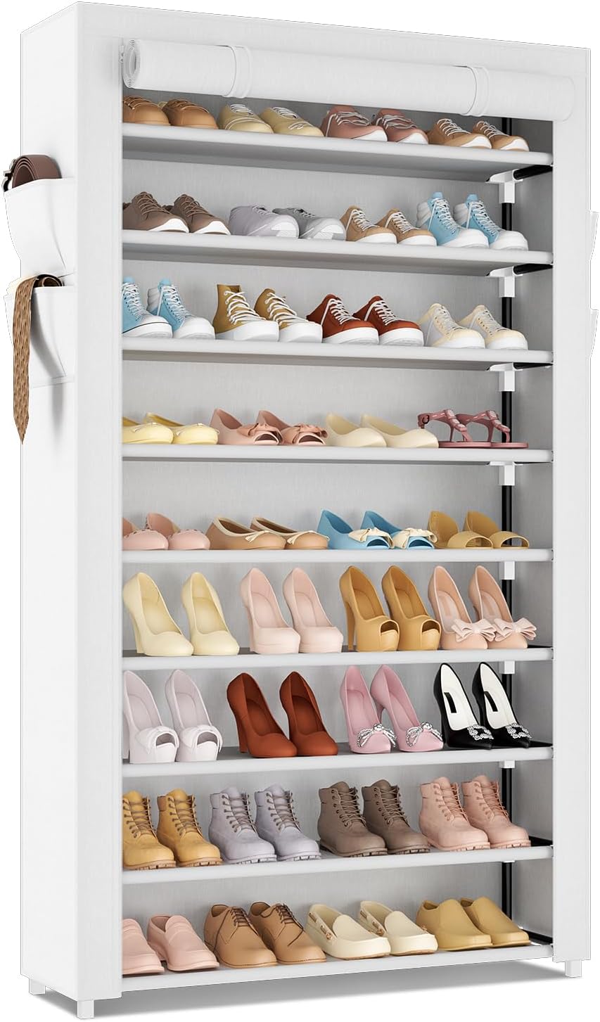 10 Tier Tall Shoe Rack Organizer for 40 Pairs of Shoes Storage