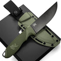 W-FLAT Full Tang Survival Knife with Sheath - Durable D2 Steel
