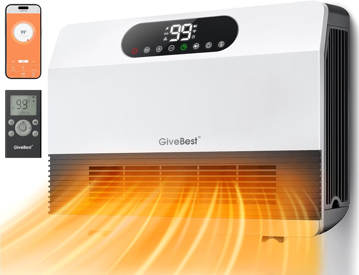 Fast Heating Smart Wall Heater - Works with Alexa