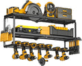 7-Drill Wall Mount Organizer for Garage - Heavy Duty Metal