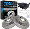 TRQ Rear Brake Pad and Rotor Set Ceramic Kit - Direct Fit