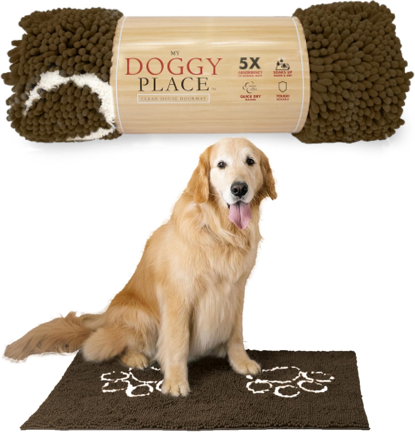 Microfiber Dog Mat for Muddy Paws - Absorbent and Quick-Drying
