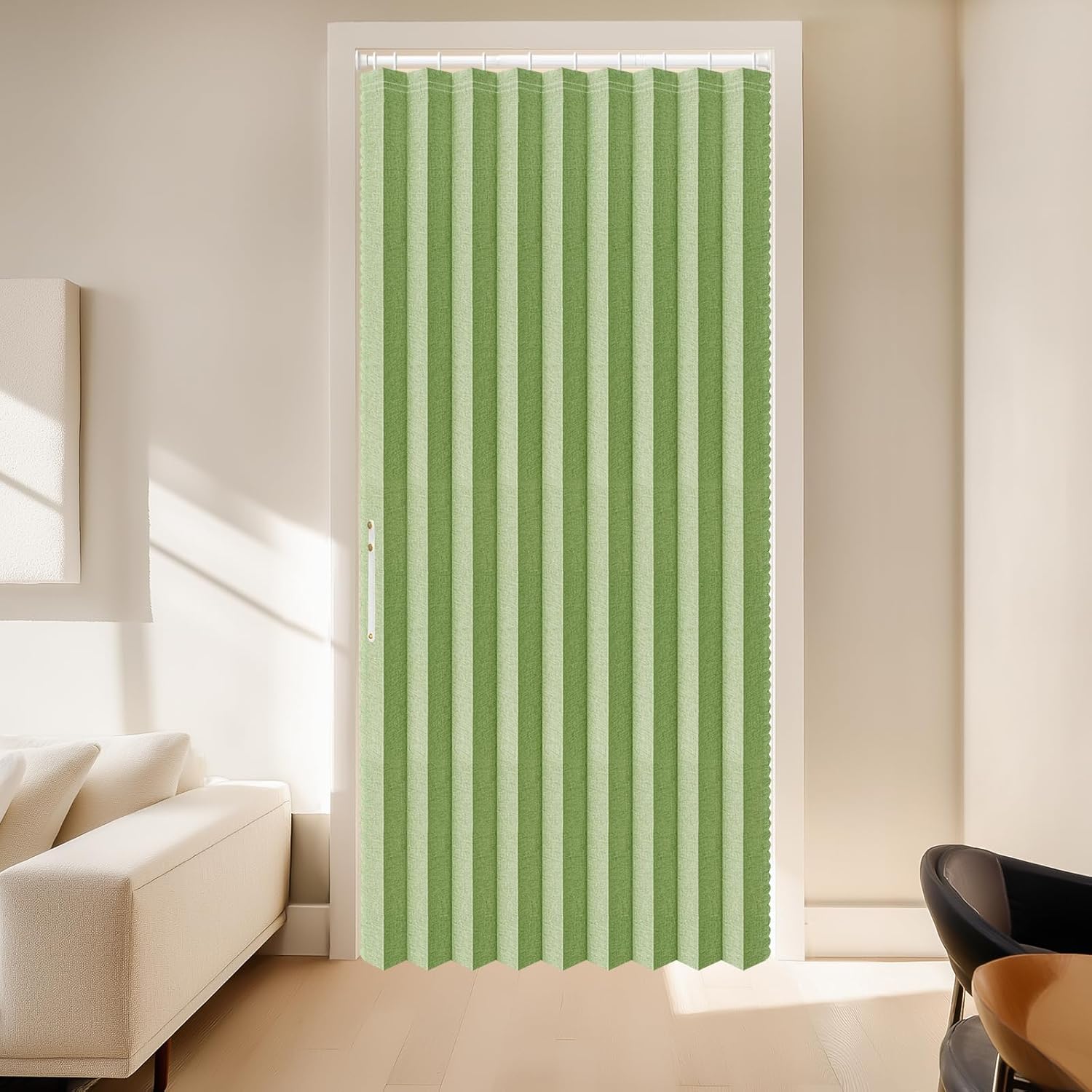 AJAZZ 100% Blackout Magnetic Door Curtain for Home Decor
