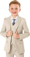 Boys Formal Suit 5 Piece Set Toddler Tuxedos for Wedding (Style 11VM)