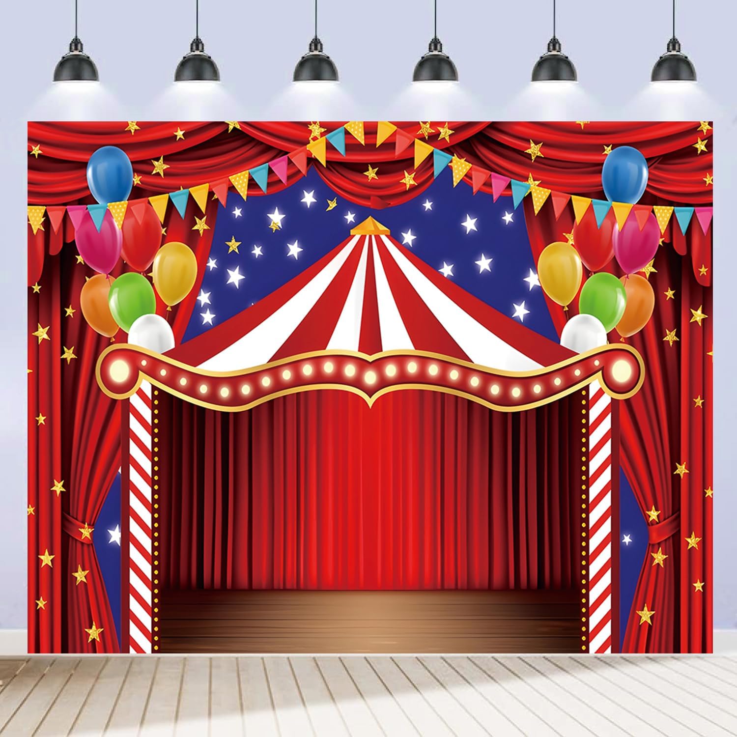 Carnival Circus Backdrop 10x8ft for Memorable Party Decor
