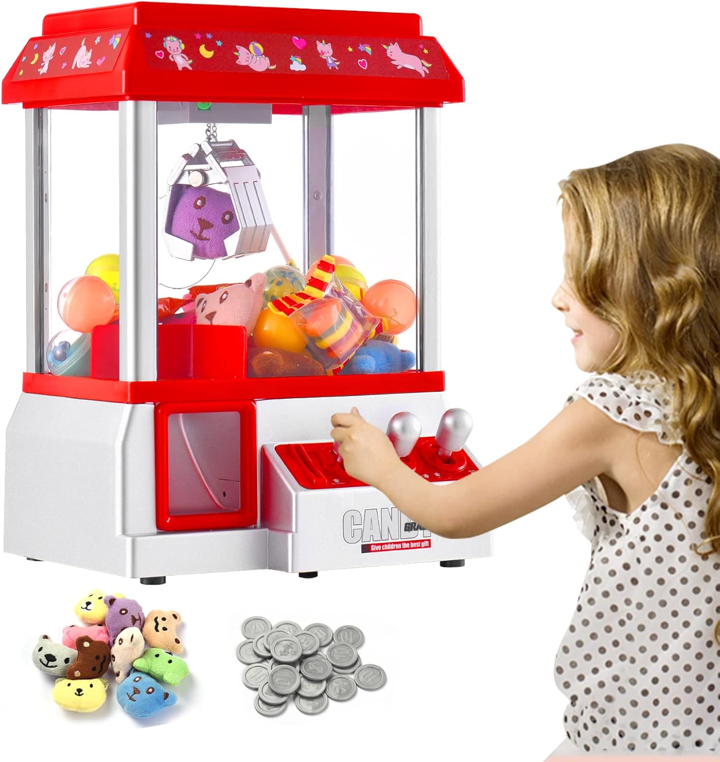Mini Claw Machine for Kids - Fun Candy Grabber Arcade Game