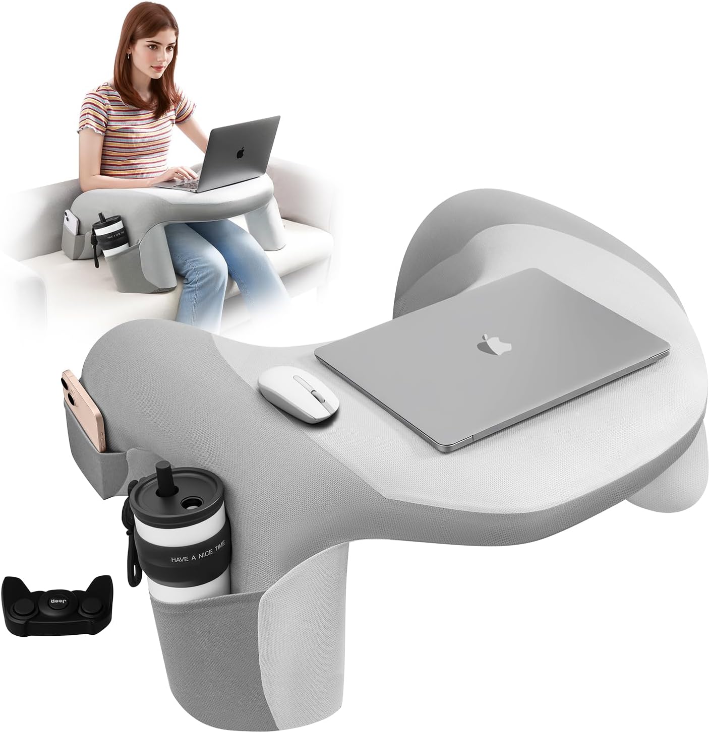 Reading Pillow for Bed and Lap Desk for Laptop Comfort