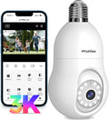 5MP QHD Bulb Security Camera - 360 3K Full Color Night Vision