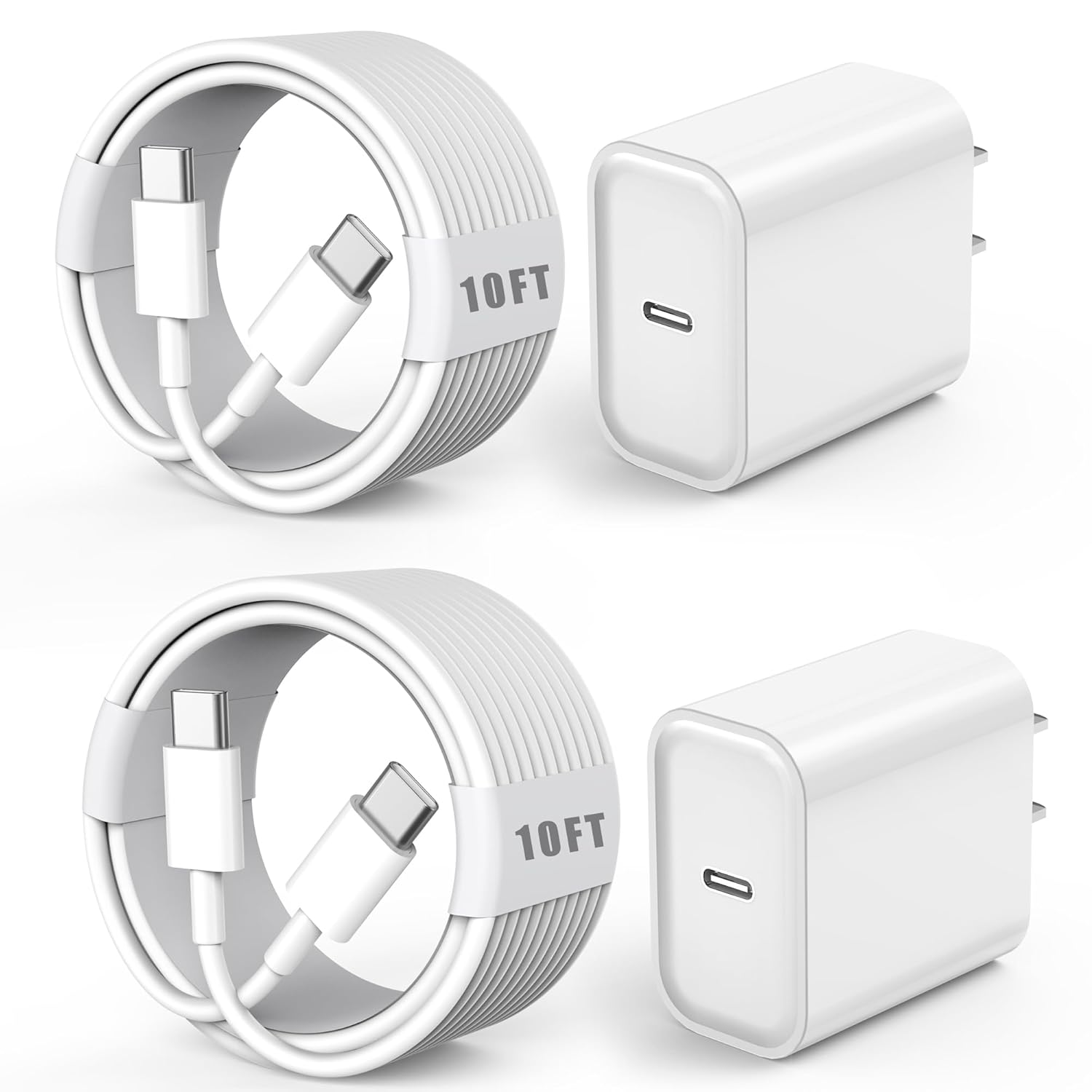 USB C Charger for iPhone 16 Fast Charging with Long Cables