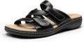 Womens Slides with Adjustable Straps and Arch Support - Comfort Slip