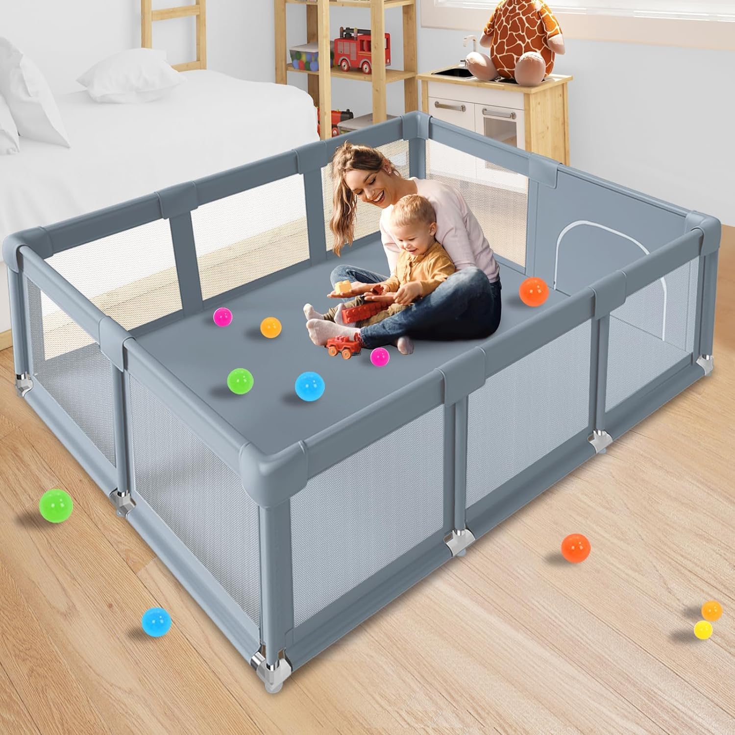Large Baby Playpen for Indoor and Outdoor Use, Safe and Sturdy
