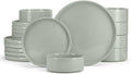 E-far Dinnerware Set for 6, 18-Piece Stoneware - Speckled Green