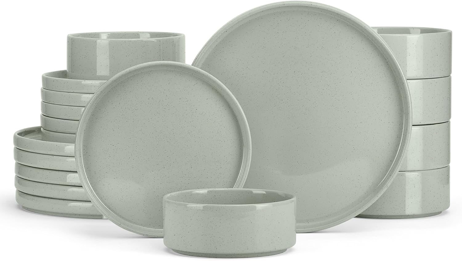 E-far Dinnerware Sets for 6, Modern Stoneware Dish Set