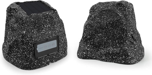 160W Solar-Powered Bluetooth Rock Speakers for Outdoor Spaces by STUDIOFINIX