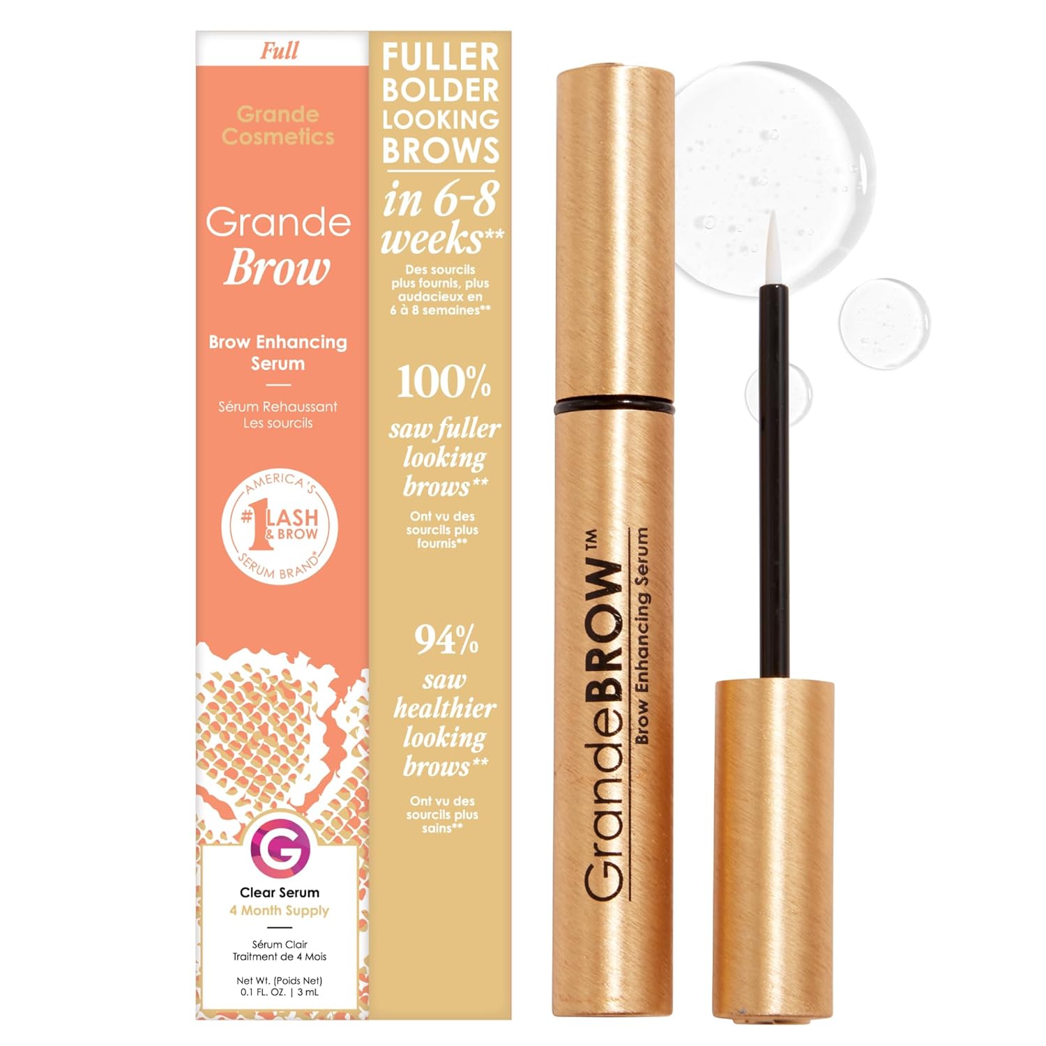 GrandeBROW Brow Enhancing Serum for Fuller, Bolder Eyebrows