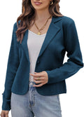 Sweater Blazer Cropped Cardigan Jacket - Lightweight, Casual to Work