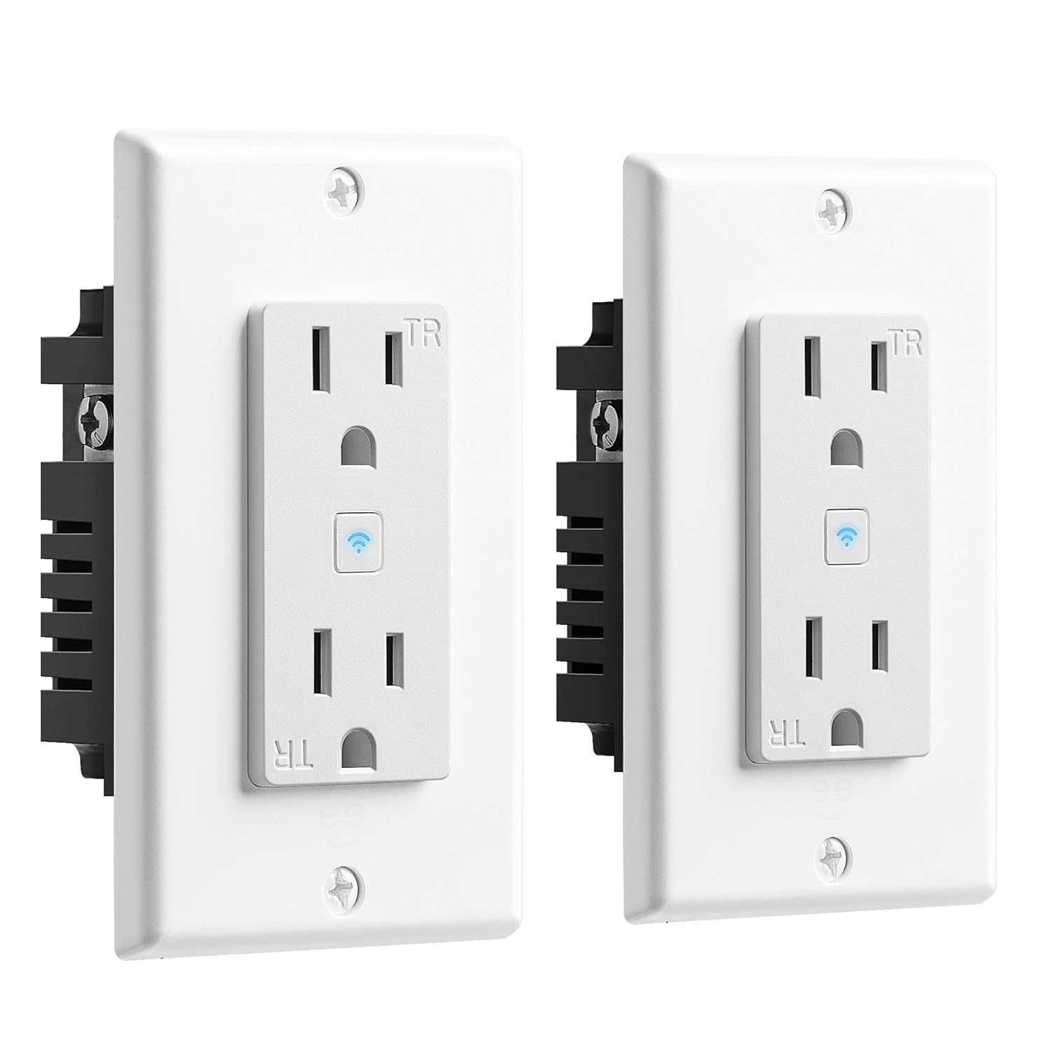 Geeni Wi-Fi Smart Wall Outlet with 2 Plugs for Home Control