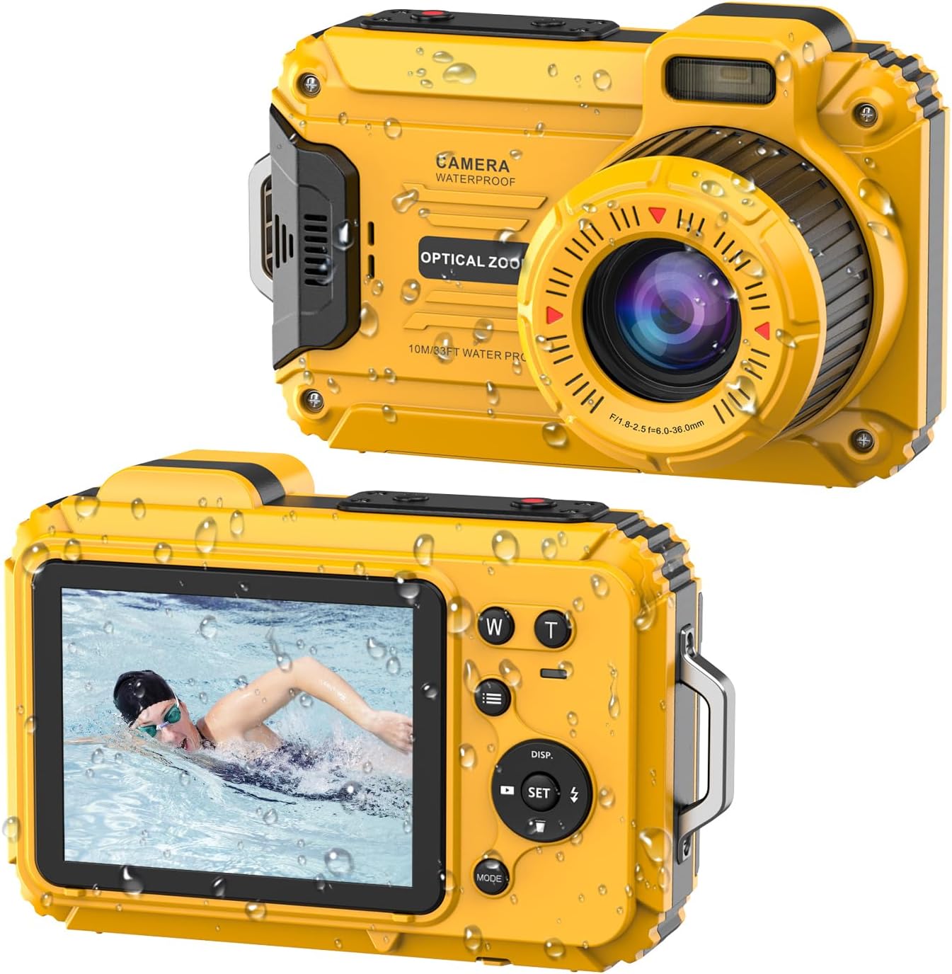 Underwater Camera 2.7K 56MP Waterproof for Snorkeling Adventures
