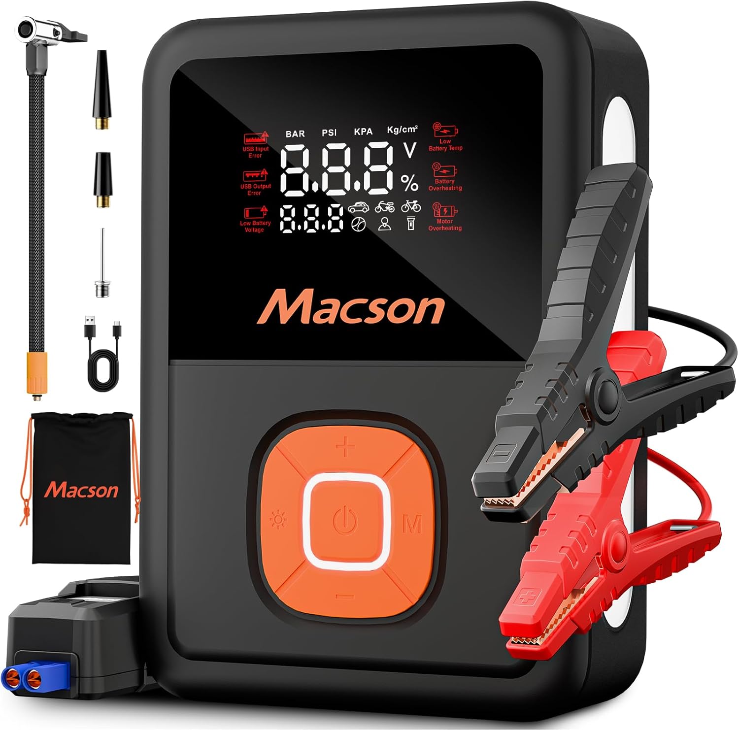Macson 1500A Jump Starter & Air Compressor