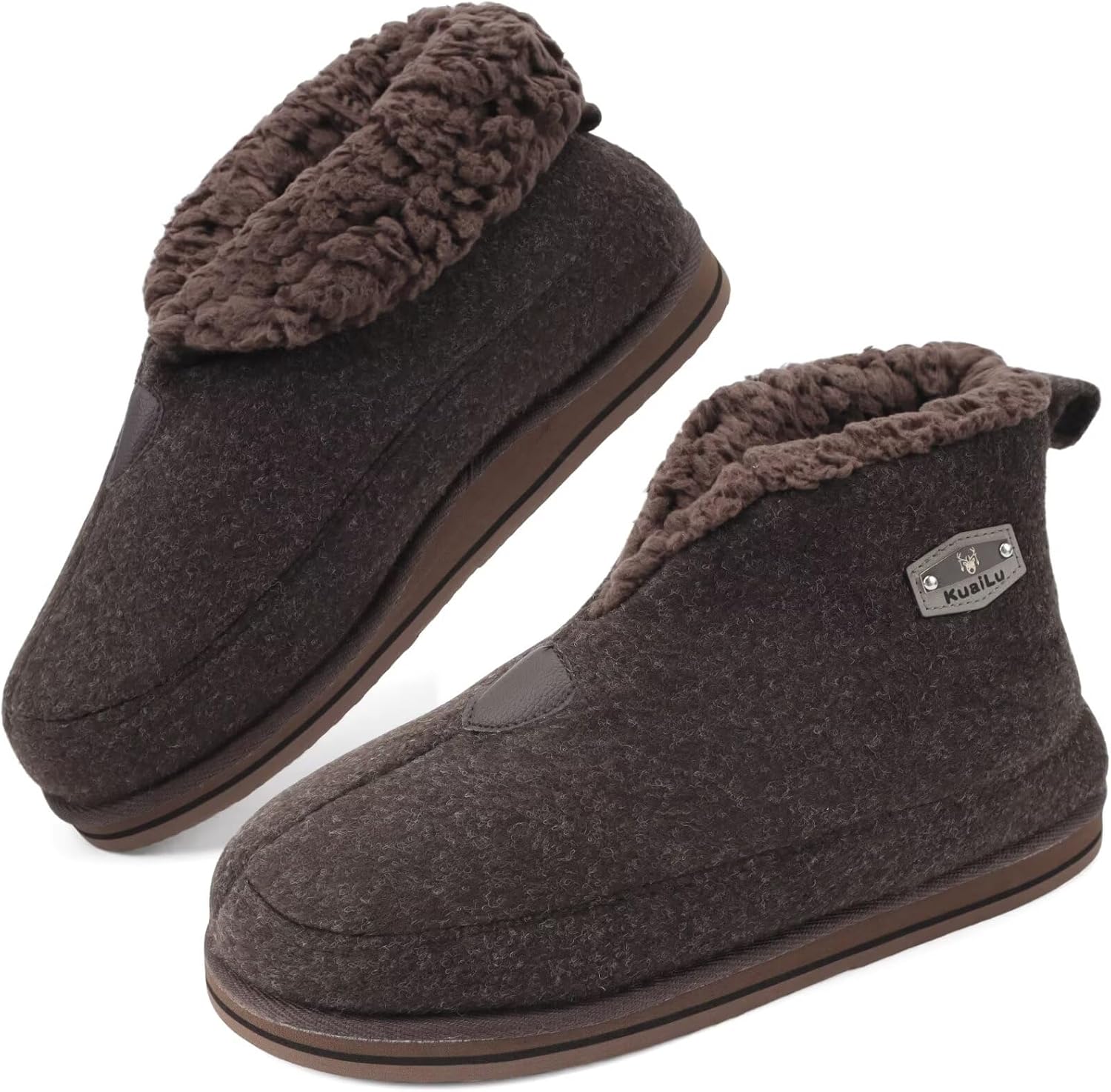 Cozy Memory Foam Booties for Men with Plush Lining and Support