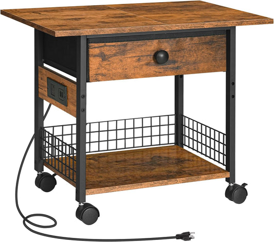 Mobile Printer Stand w/ Charging Station
