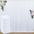 50 ft x 8 ft White Backdrop Curtain Panels for Weddings - Wrinkle Free