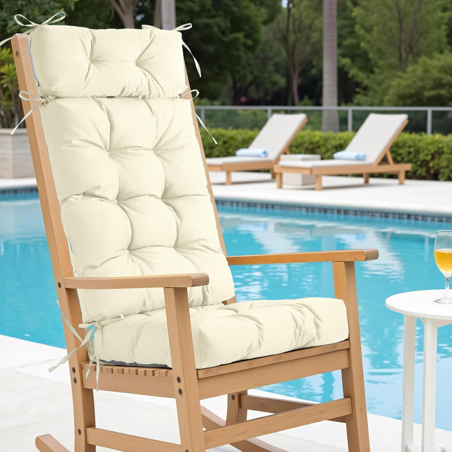 Rocking Chair Cushions for Outdoor Rocker - Non-Slip Comfort