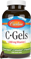 Carlson C-Gels Vitamin C Softgels for Immune Support & Health