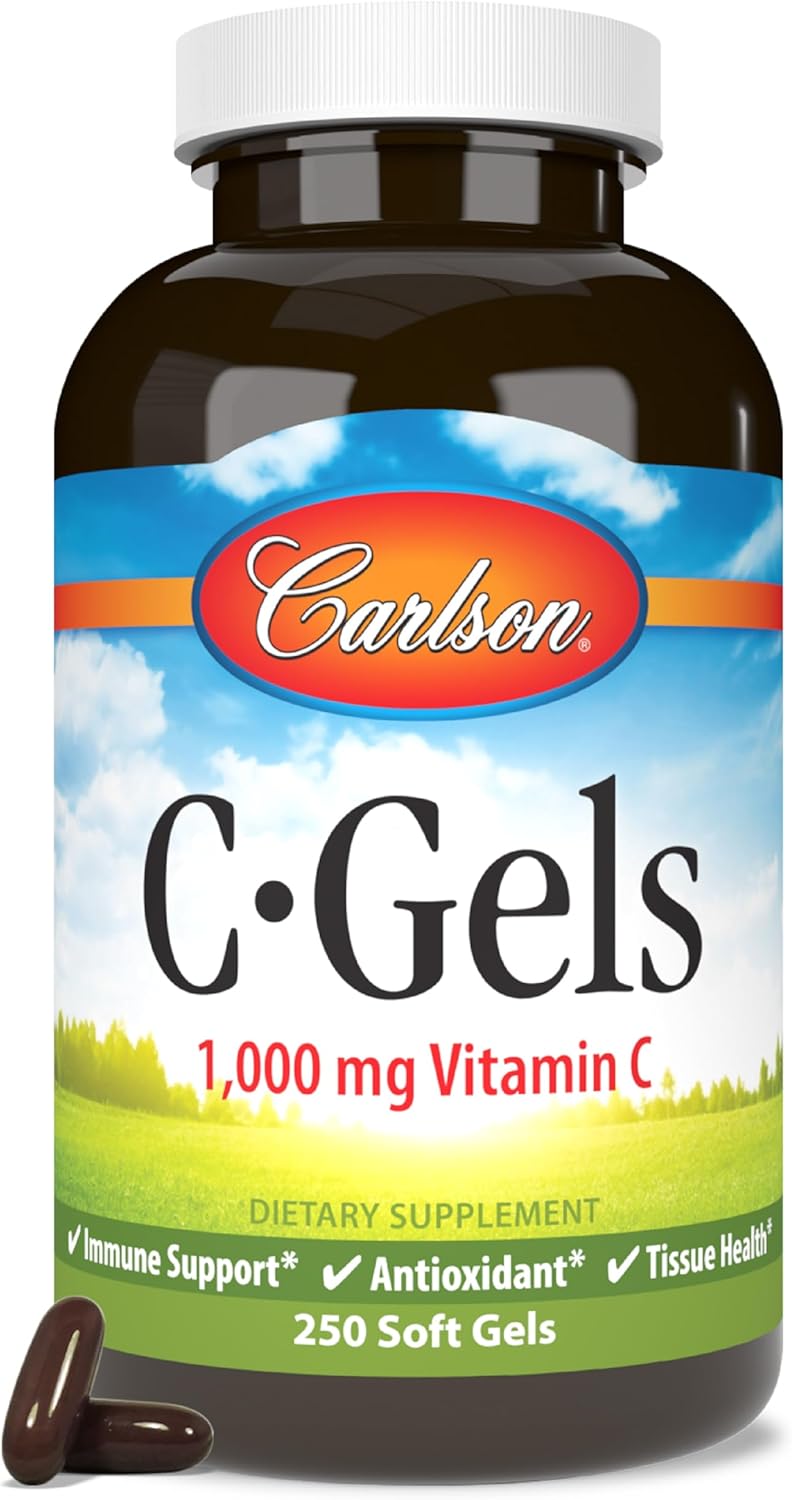 Carlson C-Gels Vitamin C Softgels for Immune Support & Health