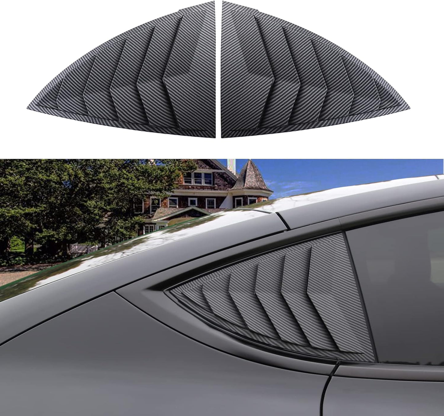 YHCDSEA Side Window Louver Cover for Tesla Model Y 2021-2025