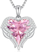 CDE Angel Wings Necklace with Birthstone for Women Gifts