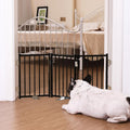 No Pawblems Free Standing Short Dog Gate - Foldable 3-Panel Pet Fence