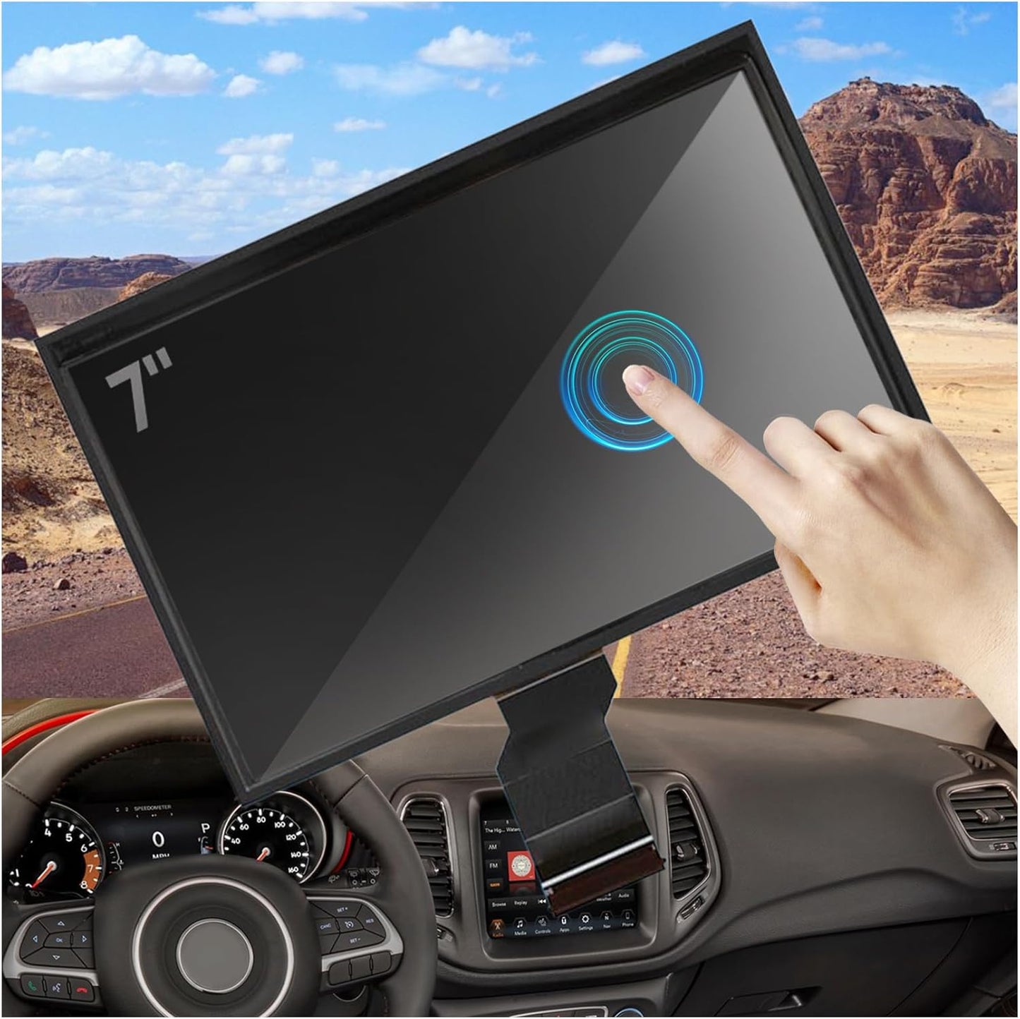 New Replacement 7 Inch Uconnect LCD Display for Jeep Compass