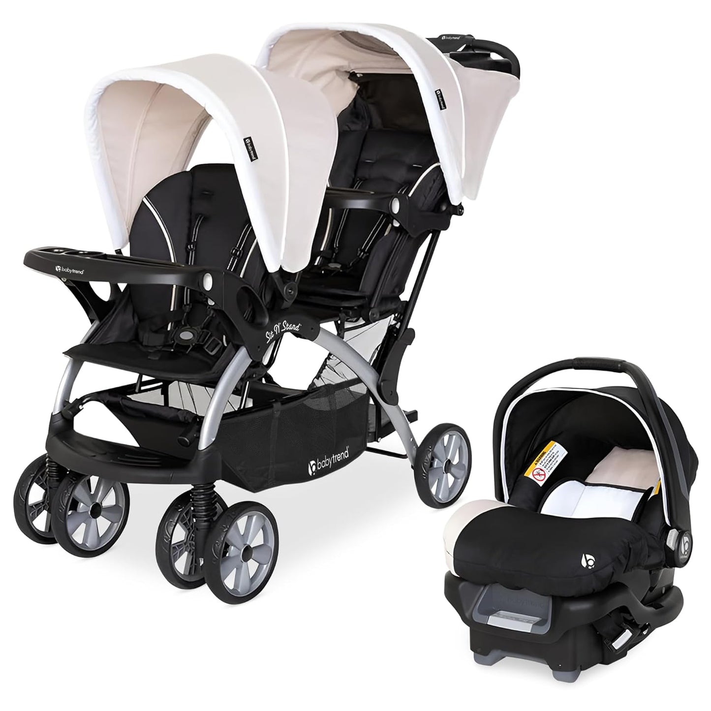 Baby Trend Infant and Toddler Double Stroller & Car Seat Combo
