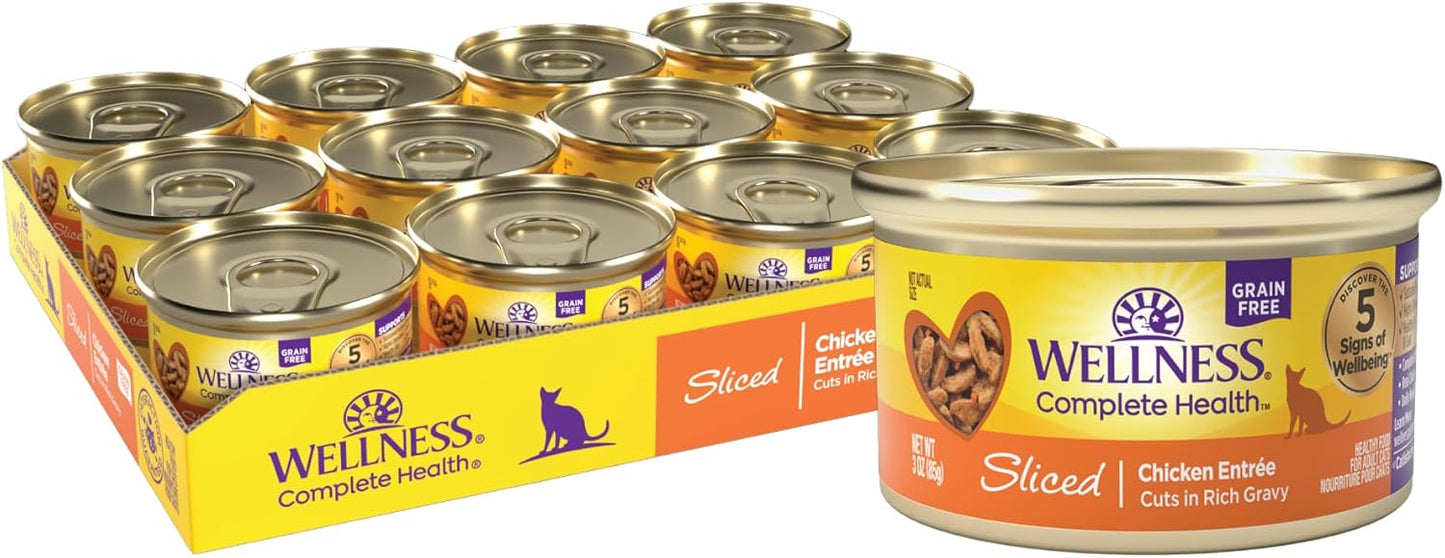 Wellness Complete Health Sliced Adult Wet Cat Food for Cats