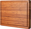 XL Cutting Board for Kitchen 20x15 in - Thick Bamboo Chopping Block