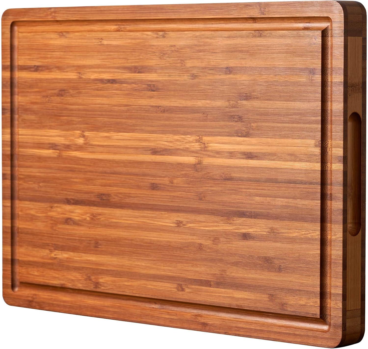 XL Cutting Board for Kitchen, 20x15in Bamboo Butcher Block