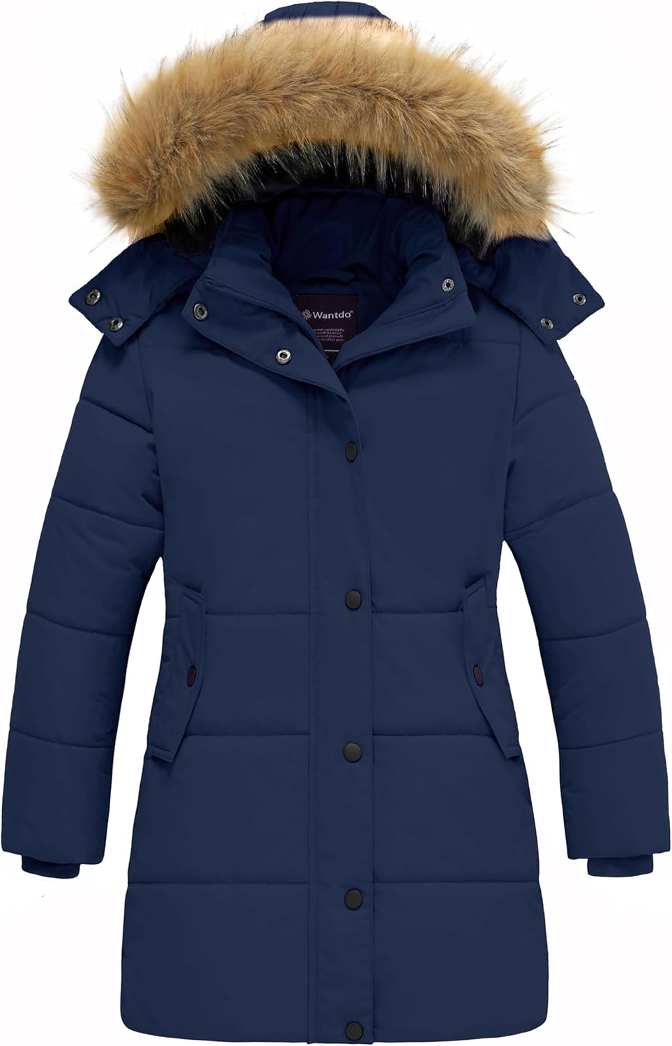 Wantdo Girl's Winter Coat Long Puffer Jacket with Hood
