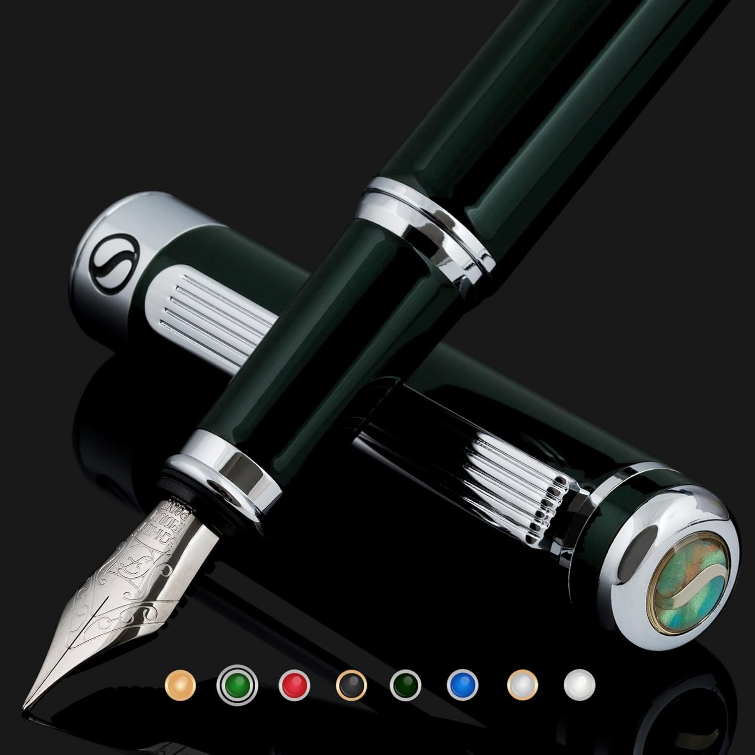 Scriveiner British Racing Green Fountain Pen - Luxury Gift Set