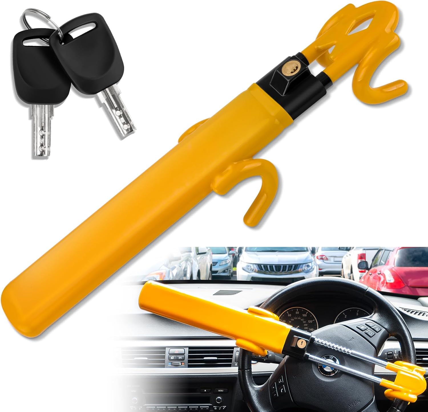 SEALIGHT Steering Wheel Lock - Heavy Duty Anti-Theft Device