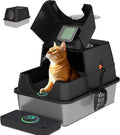 XL Stainless Steel Enclosed Cat Litter Box with Lid for Odor Control