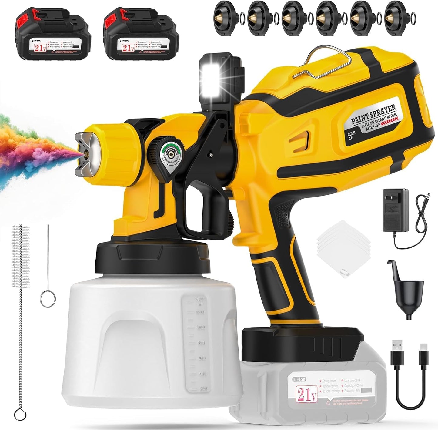 Cordless Paint Sprayer with 700W Motor for Smooth Performance
