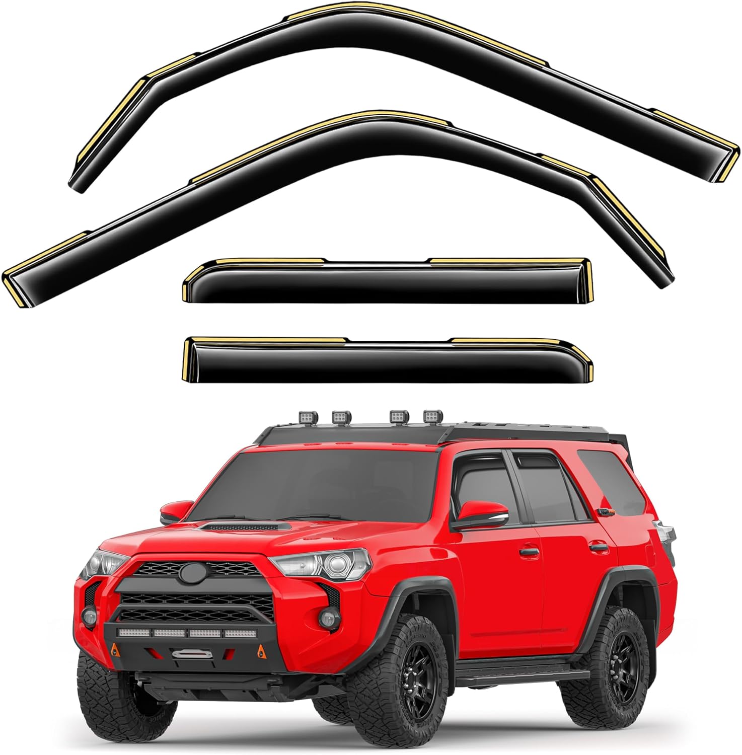 In-Channel Window Rain Guards for Toyota 4Runner 2010-2024