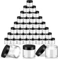 Plastic Cosmetic Jars 36 Pack 10 oz Wide Mouth - Travel Storage