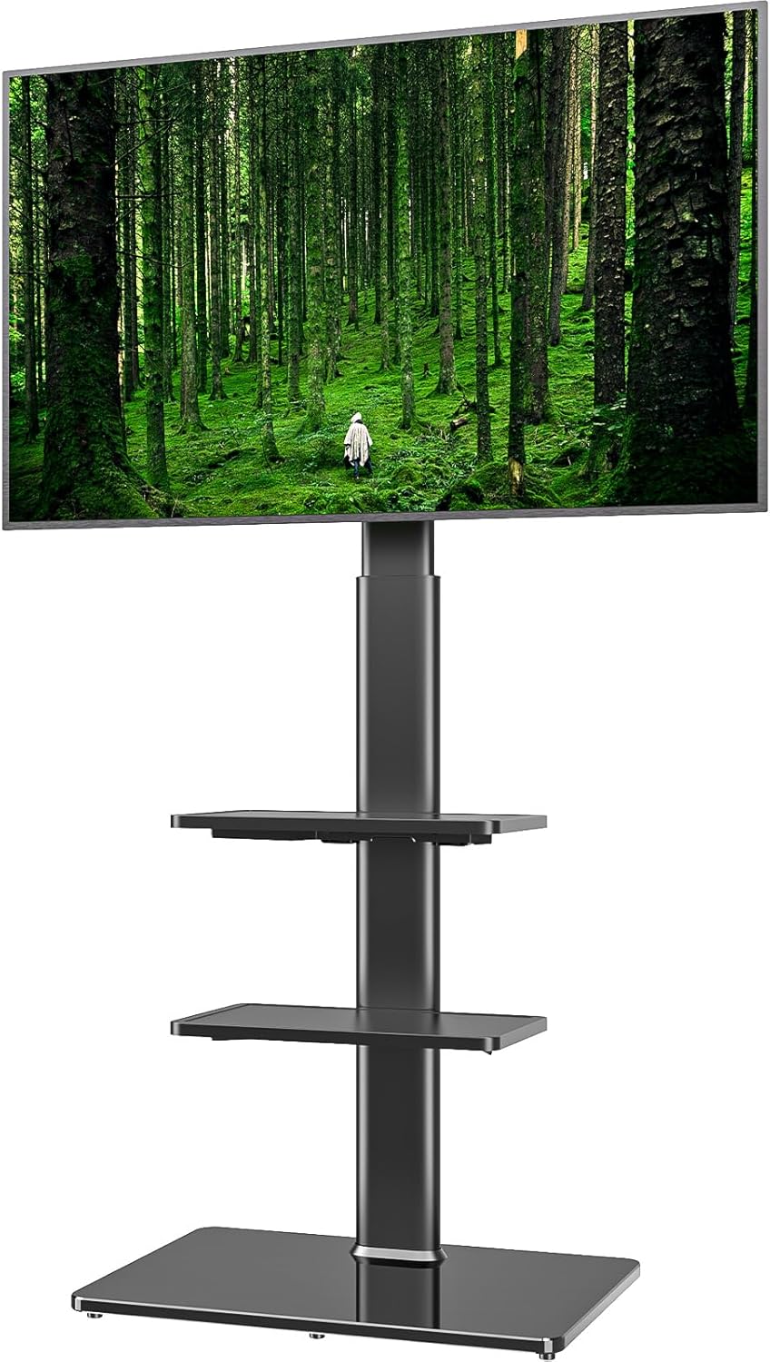 Hemudu Universal TV Stand: Swivel, Height-Adjustable, Space-Saving