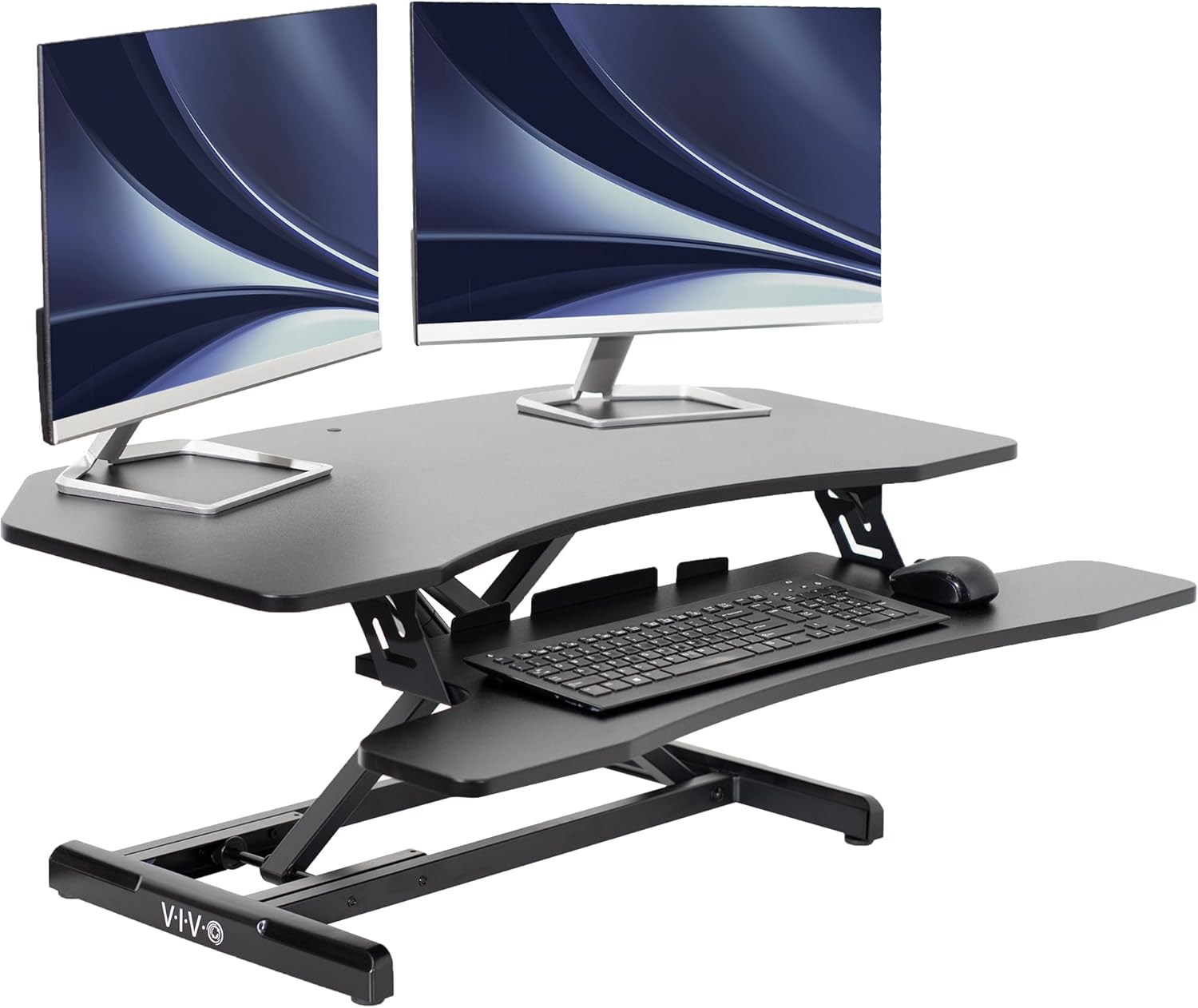 Height Adjustable Standing Desk Converter for Dual Monitors by VIVO