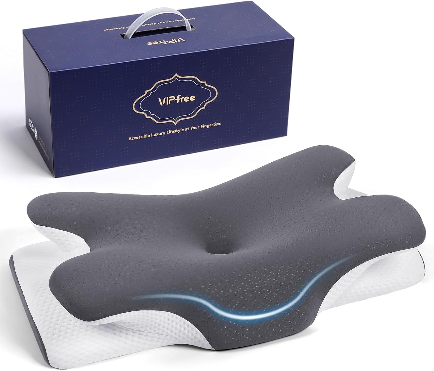 Cervical Cooling Ergonomic Pillow for Neck and Shoulder Pain Relief