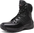 Military Tactical Work Boots for Men with Side Zipper - 6-8 in